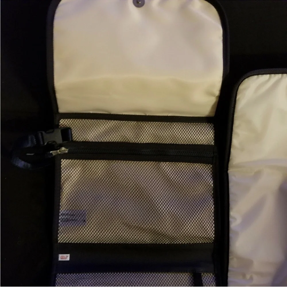 Vineyard Vines Cream and navy Baby Bag with Whale Logo